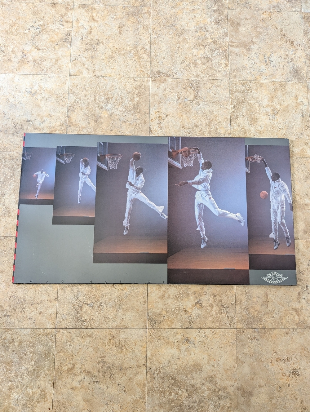Vintage Nike Michael Jordan Imagination Poster Plak Air Jordan NBA Chicago Bulls